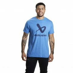 Outlet 👏 Bauer Core Lockup Short Sleeve Crew Neck T-Shirt - Blue 👏