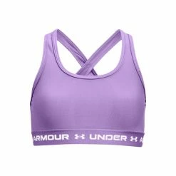 Best deal 🛒 Under Armour Crossback Mid Solid Girl's Sports Bra 😀
