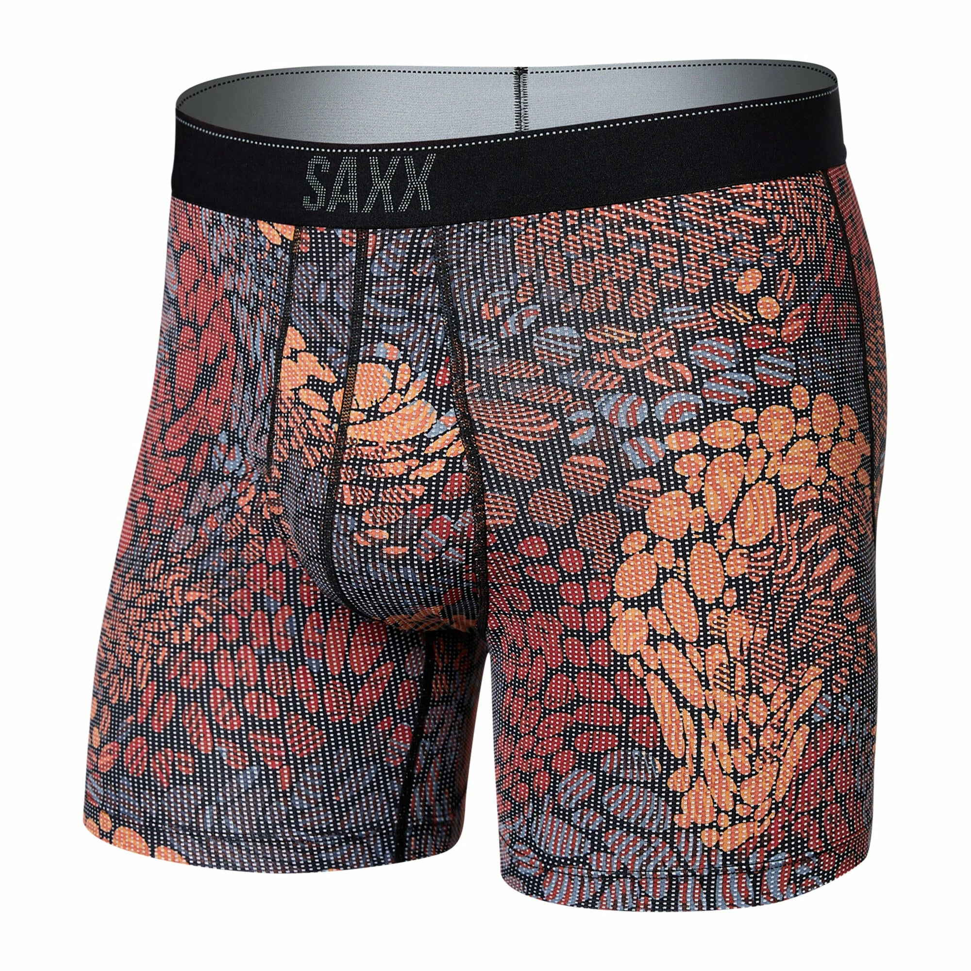 Buy ๐ SAXX Quest Boxer Brief With Fly - Red Solar Stripe ๐งจ